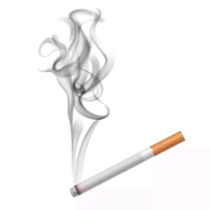 smoking may cause hypertension- a cigarette with the smoke